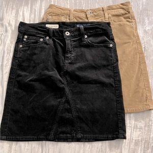**2-for-1** AG Corduroy the Mid-Box Skirt Size 27R